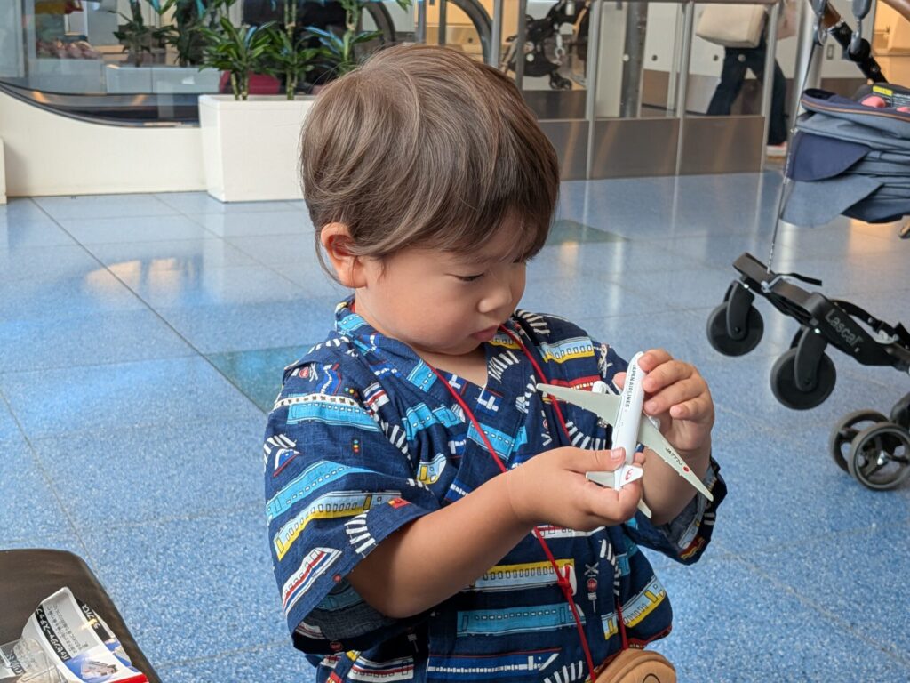 3歳児ついに車&電車から飛行機へ